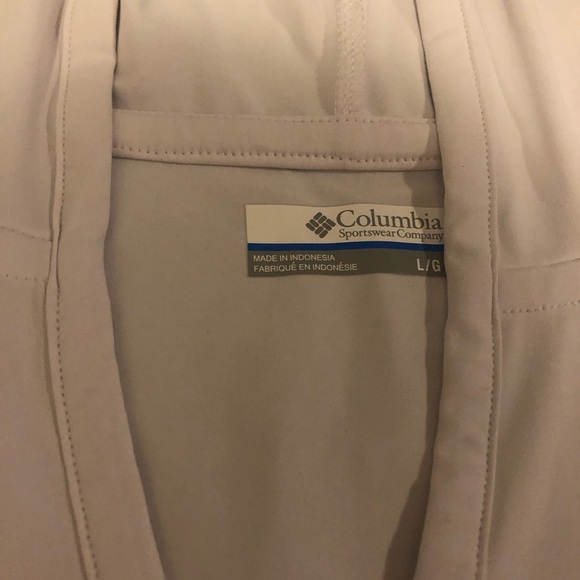 Columbia White hooded long sleeve size L - Picture 2 of 2